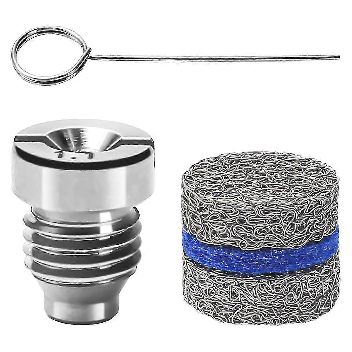 1.1mm Hole Foam Cannon Nozzle Kit for Replacement Threaded Nozzle Tip and Mesh Filter with Cleaning Tool A