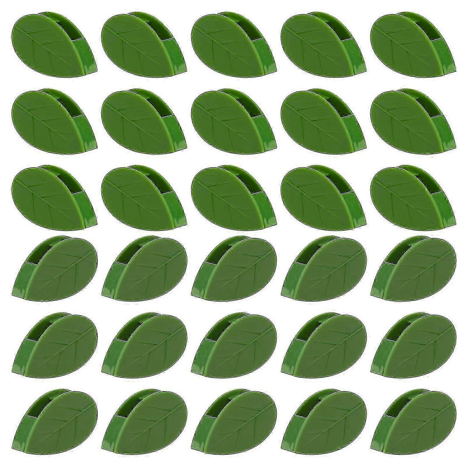 30pcs植物クライミングウォールフィクスチャクリップ自己接着プラントウォールフィクサークリップ目に見えない葉の形をしたブドウホルダー