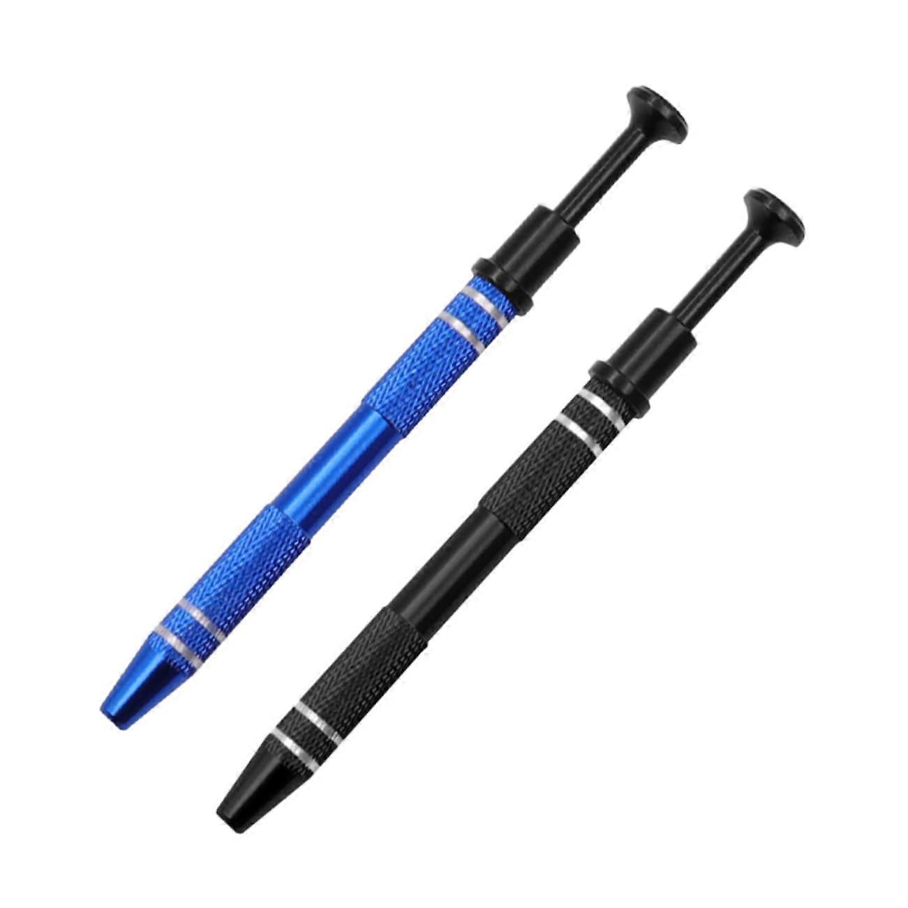 4-Jaw Chip Puller Gripper, 2-Piece, Spring-Loaded, 4-Prong Electronic Component Holder For ICs