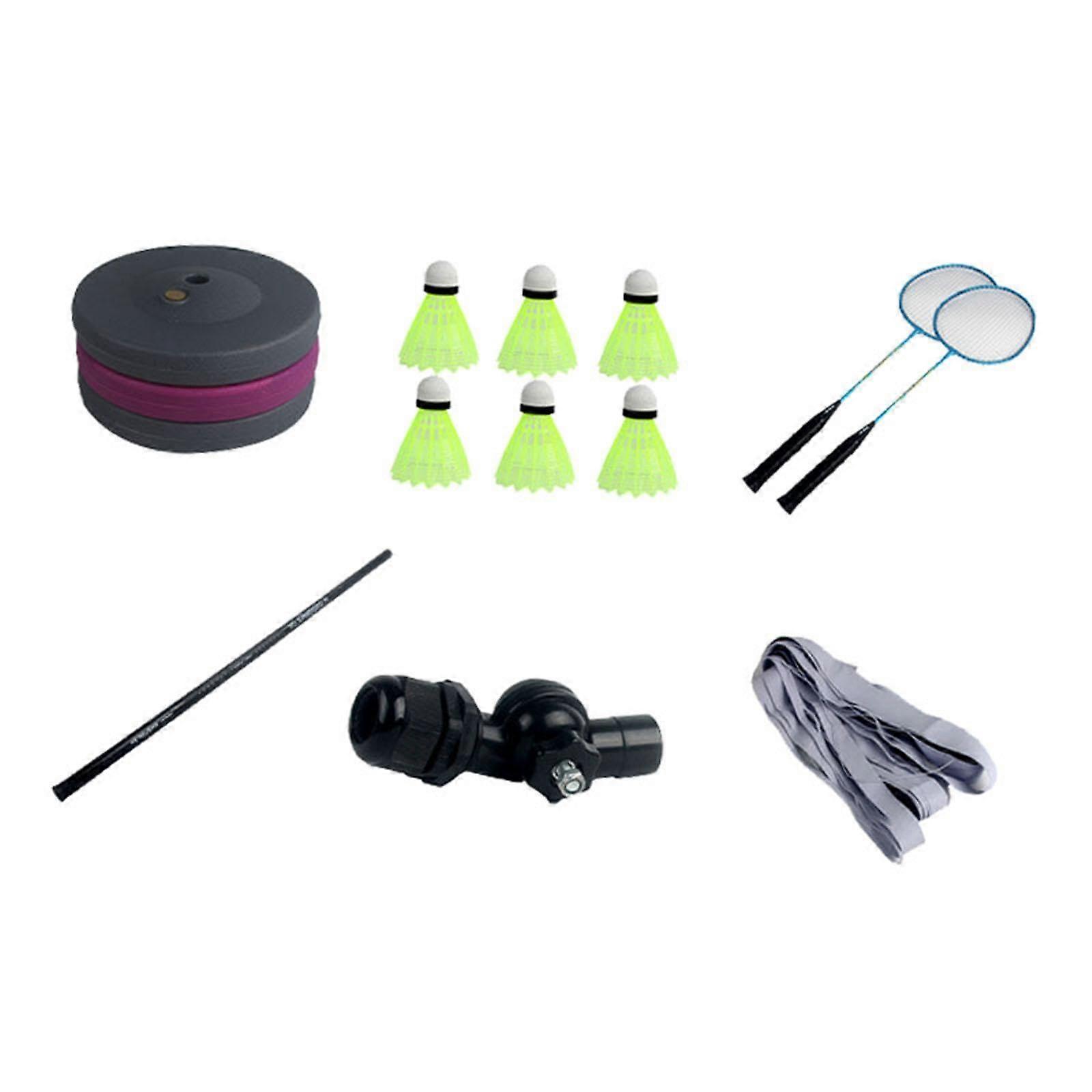 Badminton Training Kit Indoor Practice Aid 3.6 M Length With 2 Rackets For Home Use