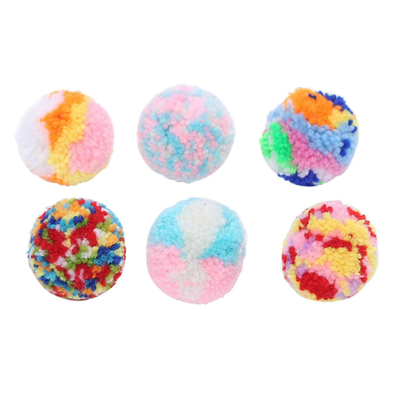 Colorful Handmade Cat Toy Balls for Indoor Cats Interactive Play Toy for Kittens Training