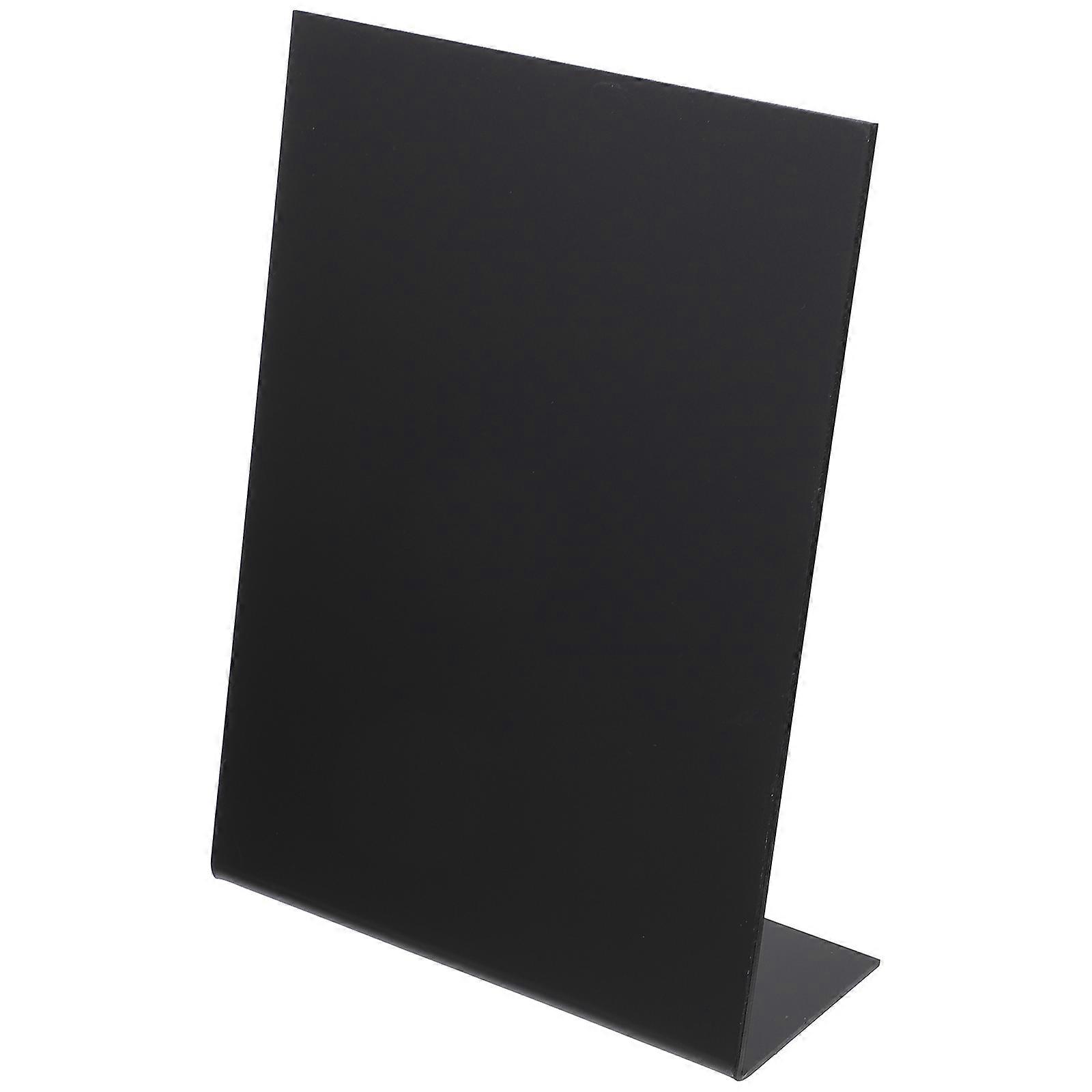 Creative Tabletop Chalkboard for Writing Message Notice with Acrylic Material Black