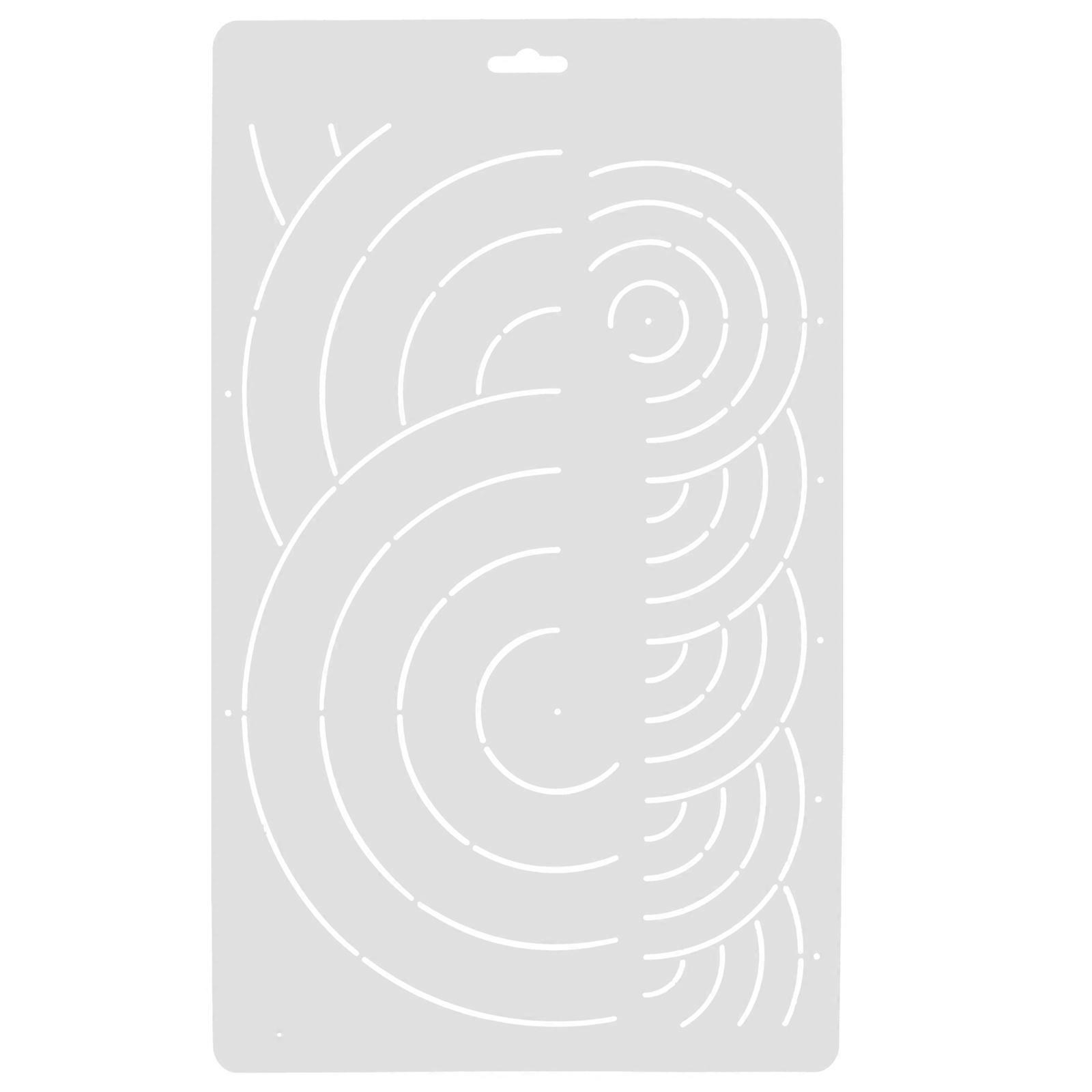 Quilting Template Sewing Ruler for DIY Use with Stable PP Material White Color 1PC