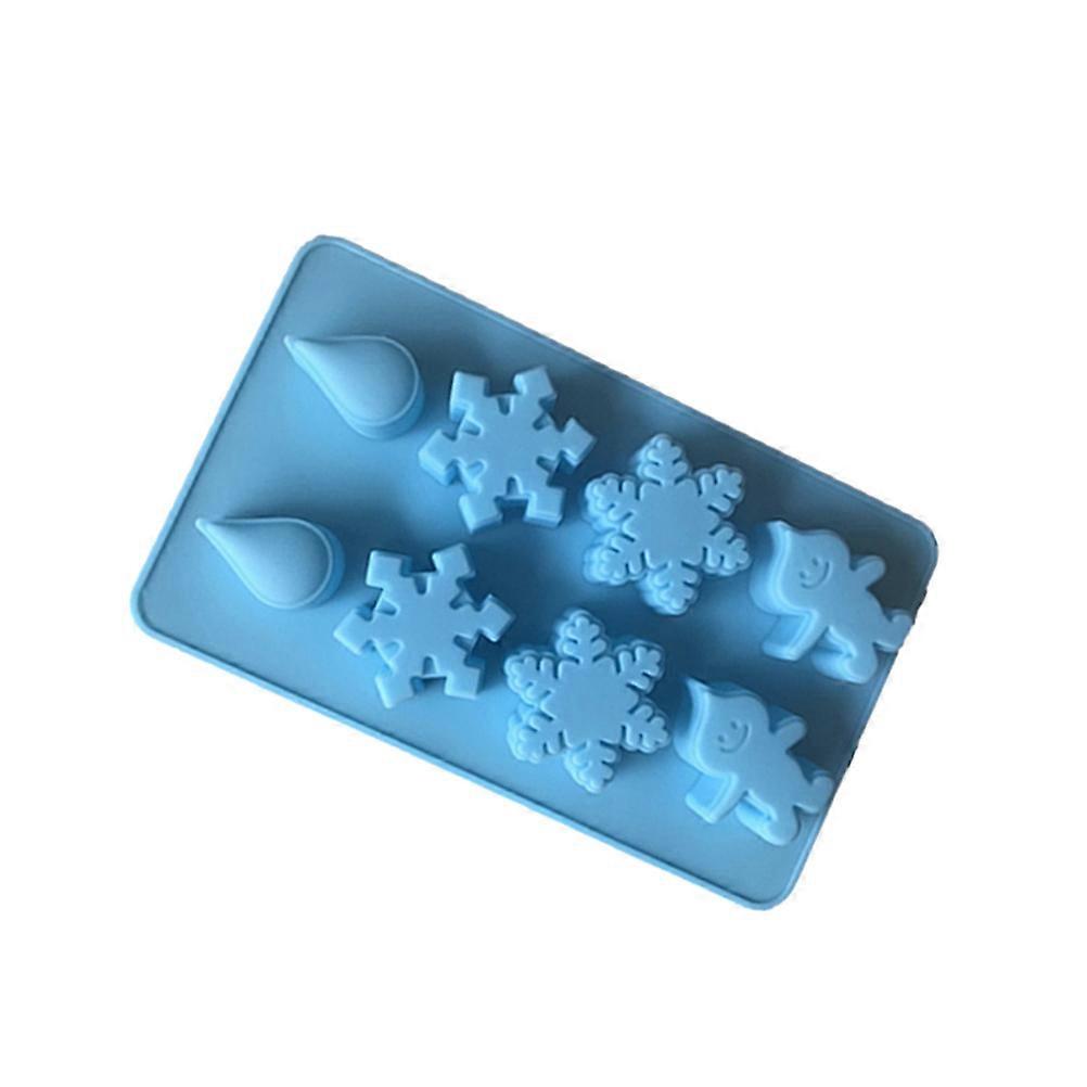 Silicone Food Moulds Snowflake Shape Ice Cube Maker For Bars 1Set