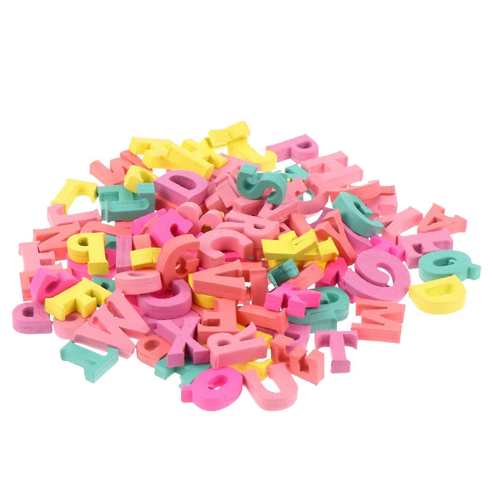 Colorful Wooden Chips Craft Materials for DIY 100pcs Assorted Color Synthetic Material