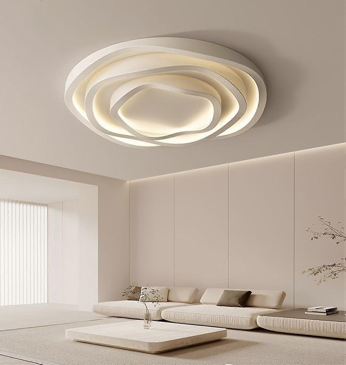 Dimmable LED Ceiling Light 3000K6000K Modern White Rose Flower Design 70W