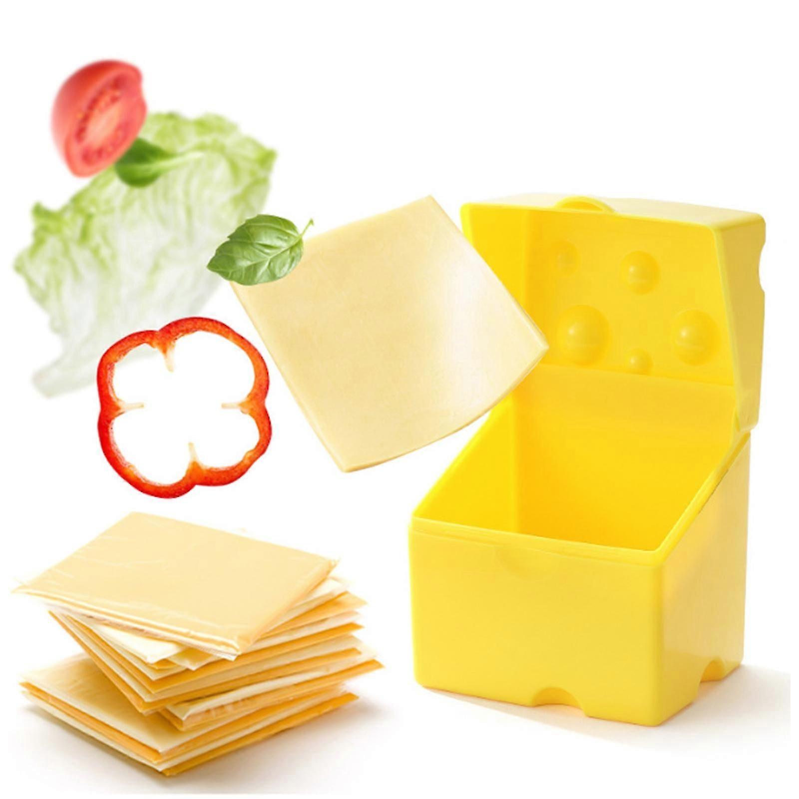Sliced Cheese Storage Container, Butter Block Cheese Slice Storage Box with Flip Lid, Cheese Slice Holder, Sliced Cheese Saver Keeper