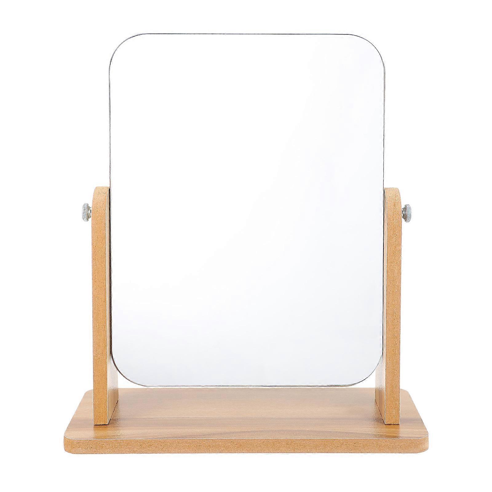 Miroir sur pied en verre brun pour le maquillage avec rotation à 360 degrés et design à la mode