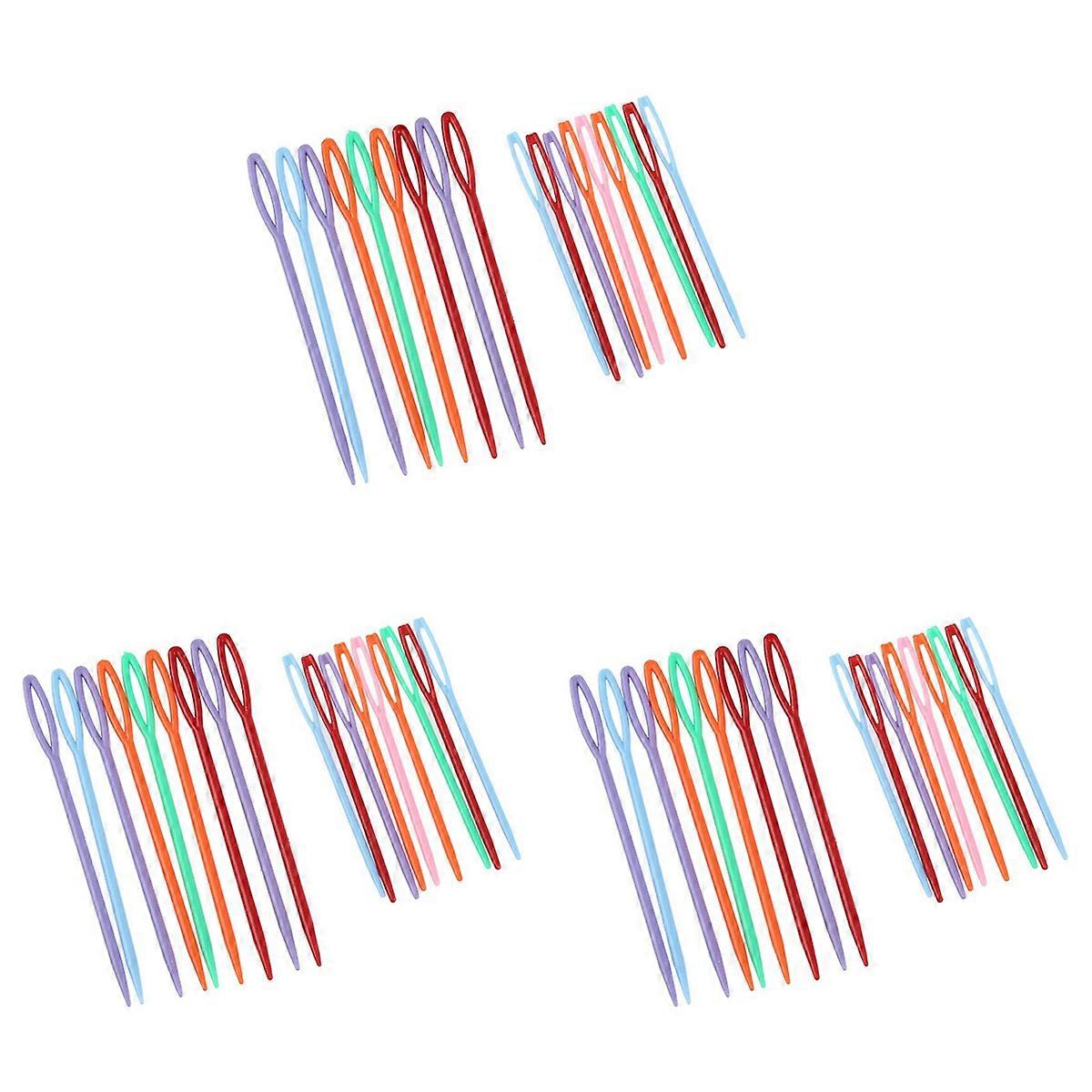 18 pcs Plastic Hand Sewing Yarn Darning Needles 9.3cm; 7cm each 9Pcs