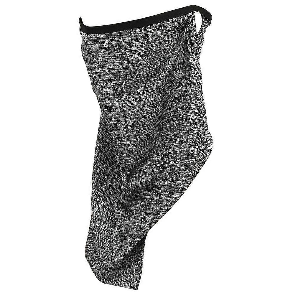 Summer Unisex Seamless Ice Silk Sunscreen Triangular Bandage Moisture Absorption Sweat Releasing Face Shield Hanging Ear Designgray YMQX)