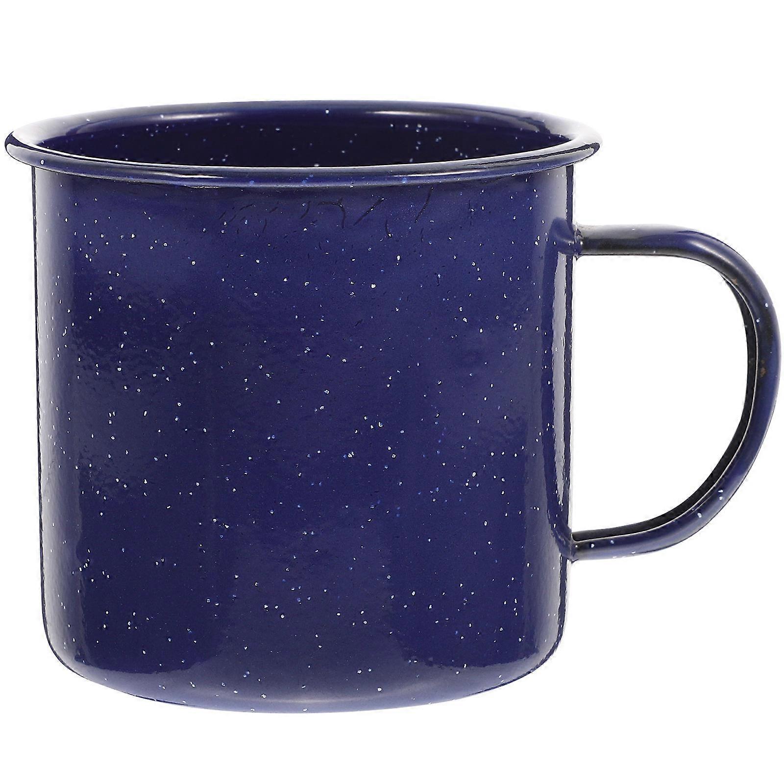 Lightweight Portable Enamel Mug for Coffee, Tea, Milk, and Juice – Unbreakable Handheld Cup with Classic Design for Home and Outdoor Use