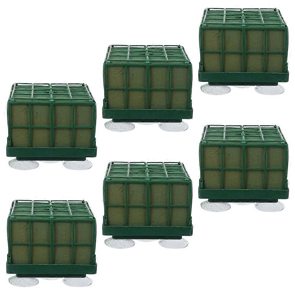 Sponge For Flower Arrangements Square Shape Green Plastic Bases 6Pcs