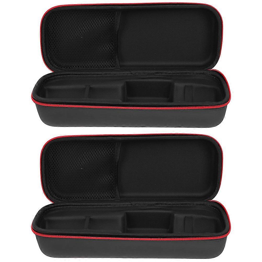 Microphone Carrying Case 2pcs Portable Pouch Travel Zipper Design Easy Access Mesh Pocket Accessories Protective Bag Safe Storage