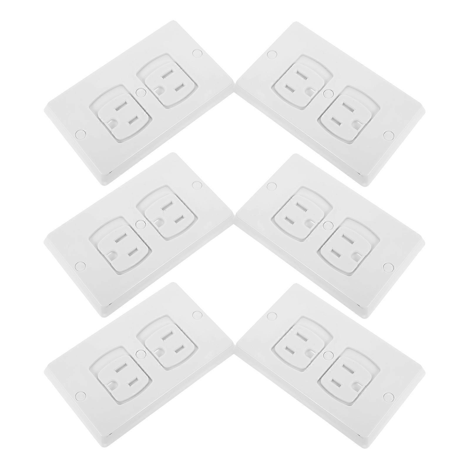 Outlet Covers Baby Proof Safety Spring Design Multi-Texture Back Design Child-Proofing 6Pcs