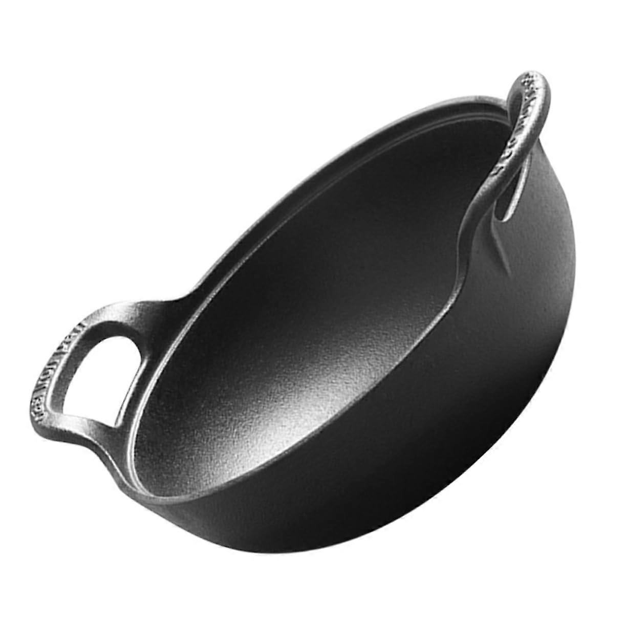 Cast Iron Frying Pan Robust Brown Pan for Camping and Outdoor Use Heat Resistant and Durable for Family Dinners or Guests All Hobs and Open Flame