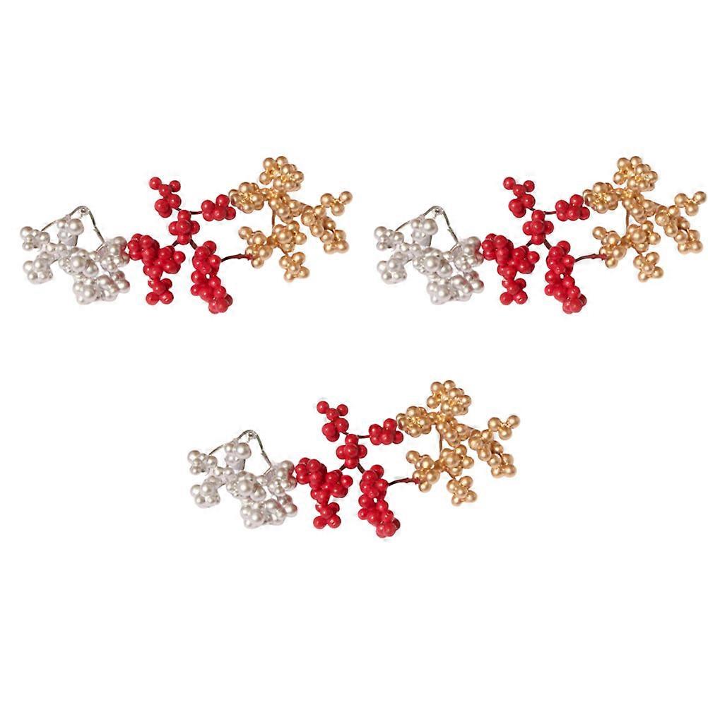 Simulation Berries Picks 30Pcs 5x7x3cm Foam Christmas Artificial Berries Stems For Wreaths Arrangements And Diy Craft