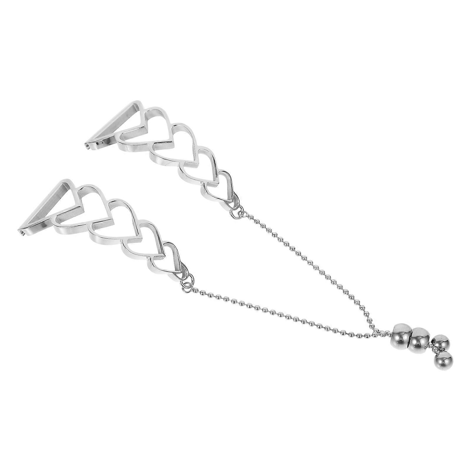 Watch Straps Heart Watch Strap Wrist Watch Chain Watch Ornament Compatible for Samsung Watch 4 Men Women Breathable 21X2cm Decorative 1Set