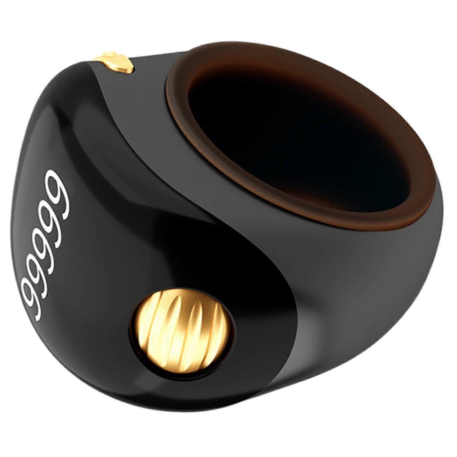 Finger counter clicker, portable prayer counting tool, electronic digital counter display with 5 digits, digital black.