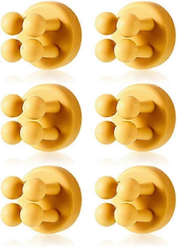 Kendinden Yapışkanlı Kancalar - Diş Fırçası Tutucu 1 Adet Asmak İçin Havlu Anahtar Giysi Fiş Kablo Sarı