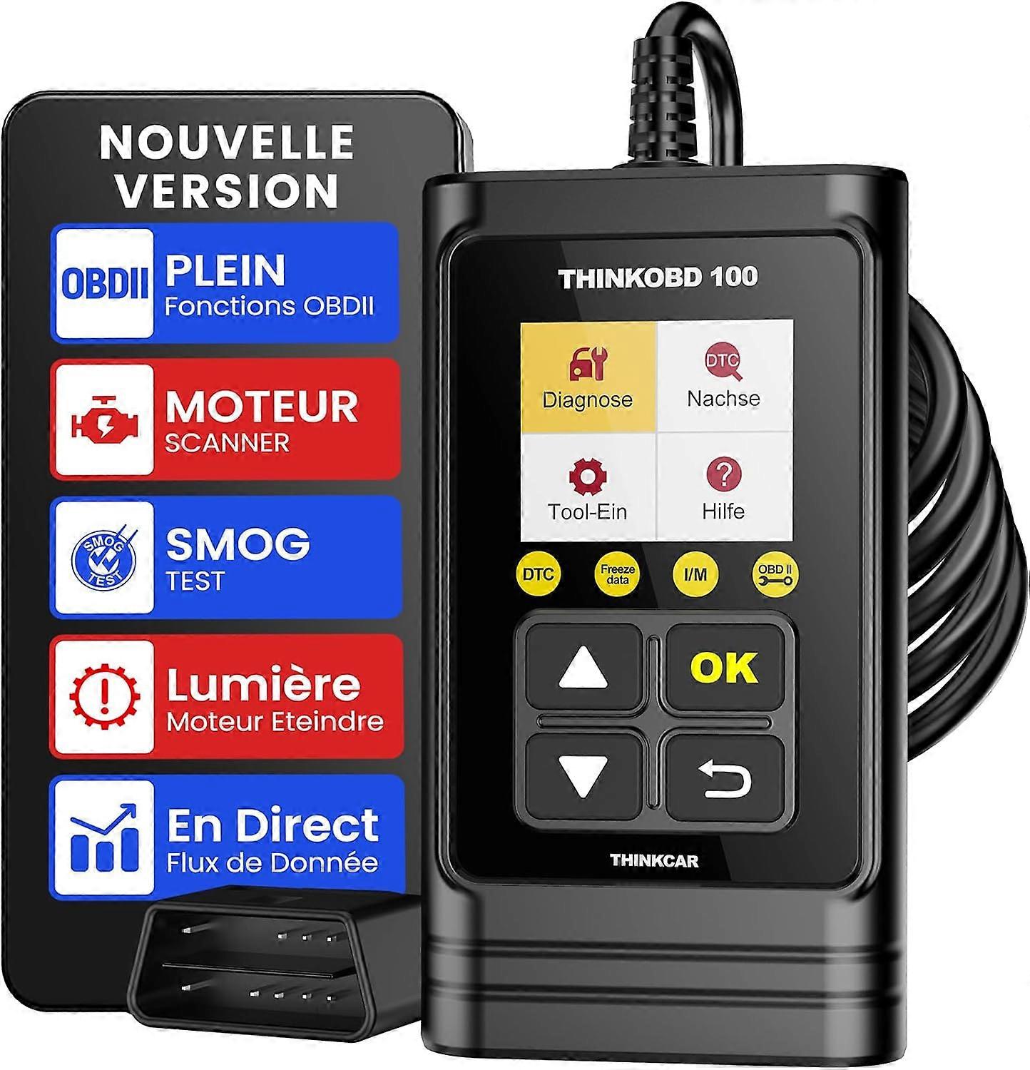 OBD 100 OBD2 / EOBD / CAN Auto Diagnostic Scanner for Read and Clear Engine Fault Codes
