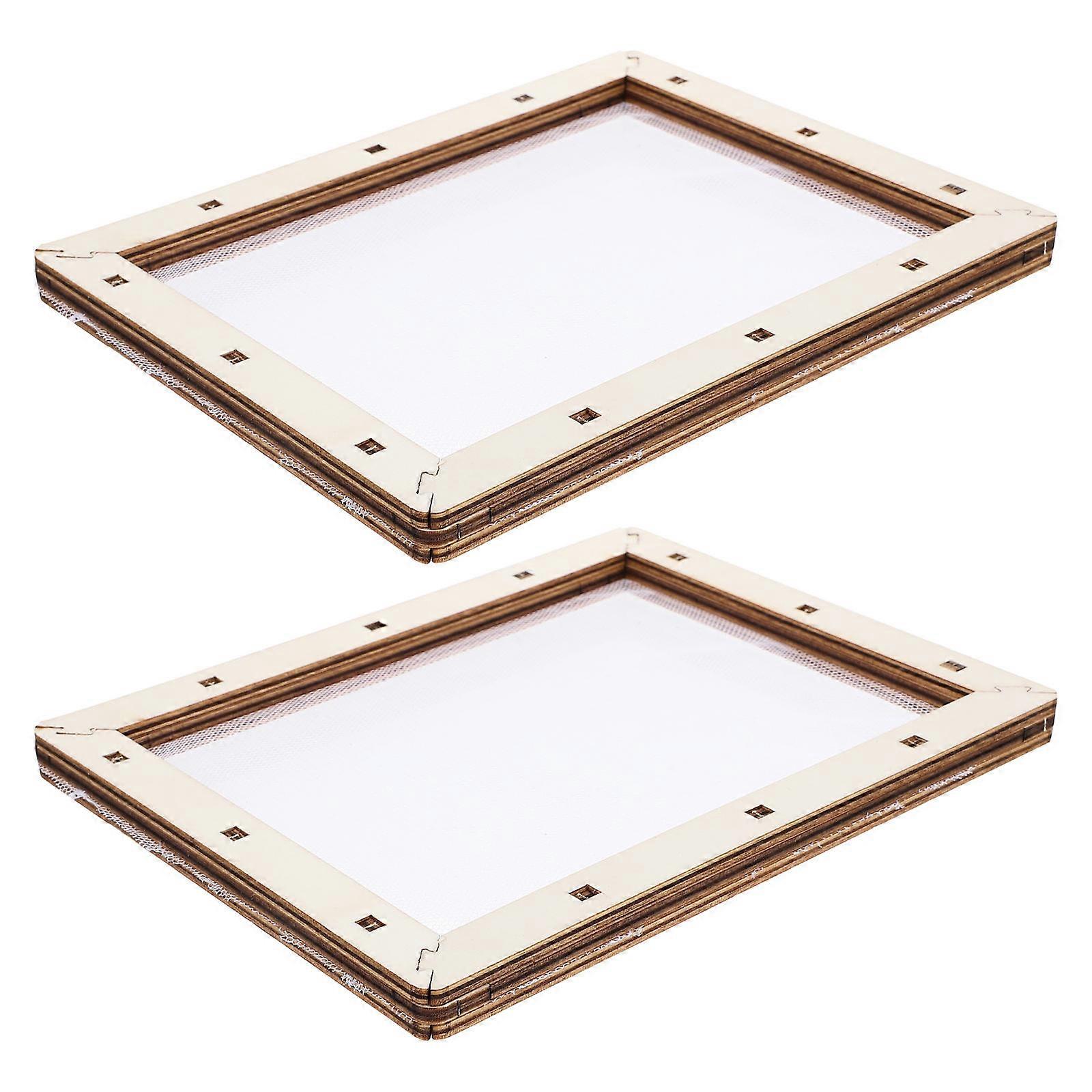 Diy Paper Craft Tools Paper Making Mould Frame For Educational Projects Students 9.82X7.47X0.59in 2Pcs