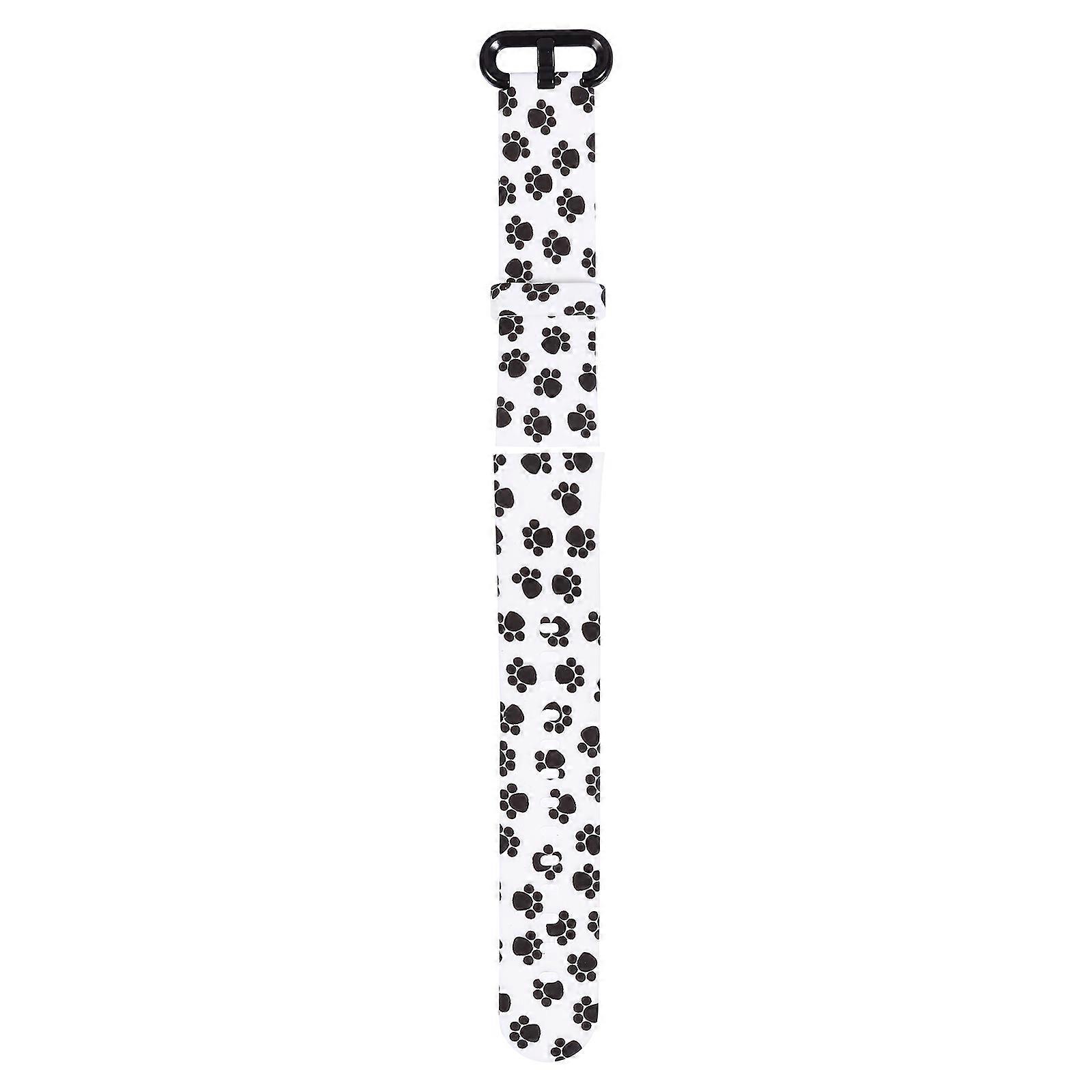 Comfortable Wearing Silicone Watch Strap for Mi Watch Unisex Easy Installation 21.5X2.5CM Floral Pattern 1Set