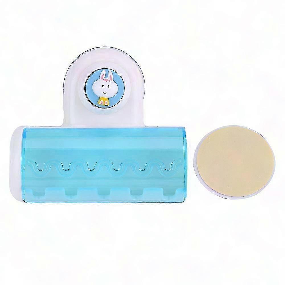 5-Piece Toothbrush Holder Set for Bathroom - Suction Mount Wall Rack Storage Solution