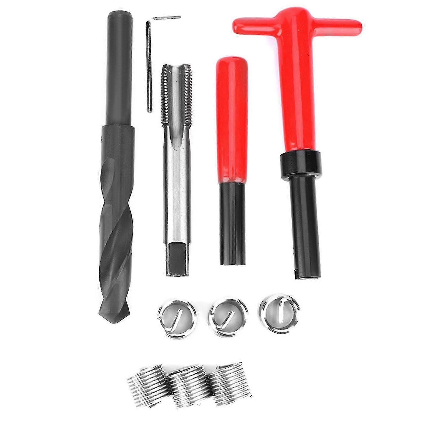 スレッド修理キットM16x1.5ステンレス鋼11個ツイストドリルレンチタップ挿入ツール