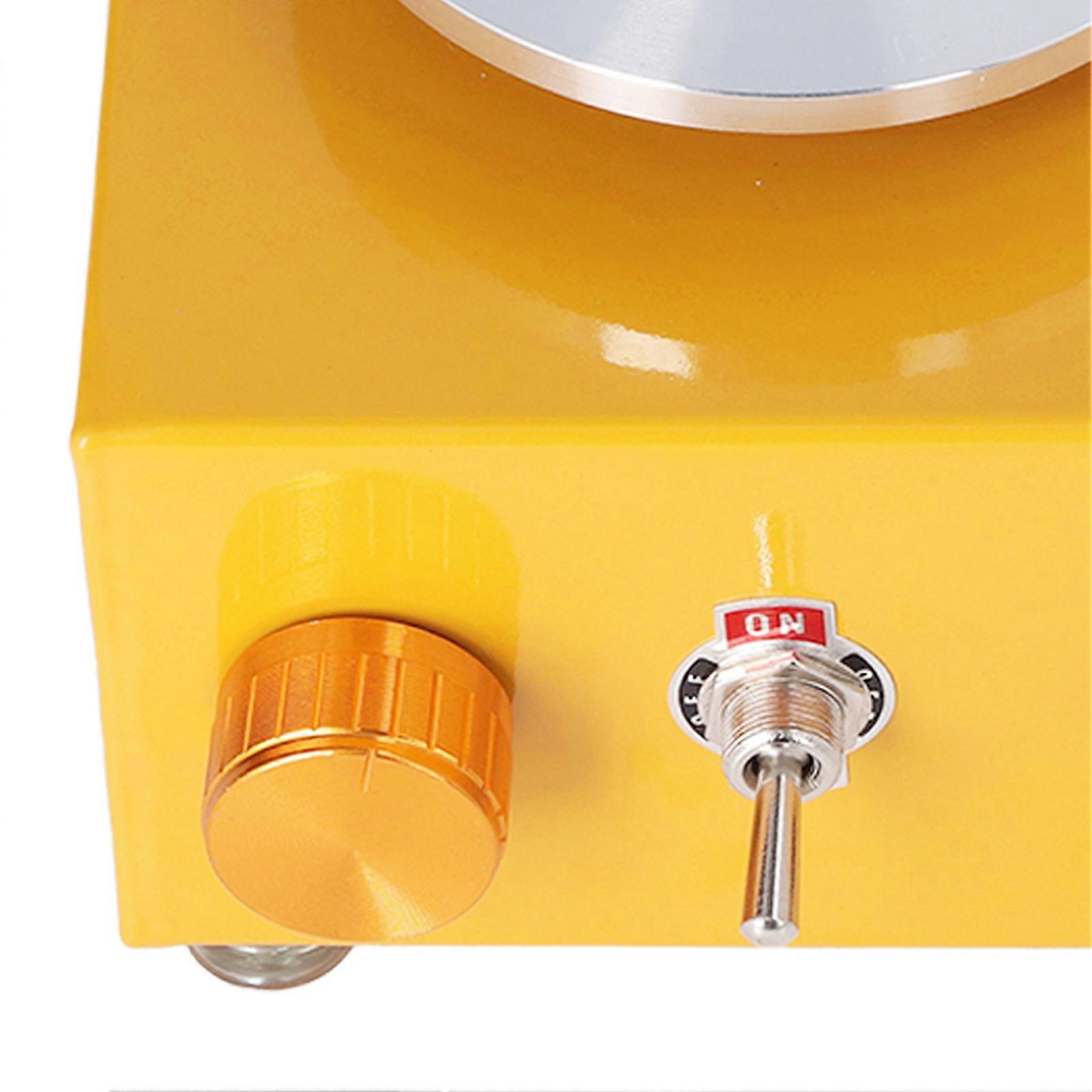 Mini Pottery Wheel Yellow Small Miniature School Teaching Pottery Wheel Machine for Art Craft Work Molding Gift 100‑240V EU Plug