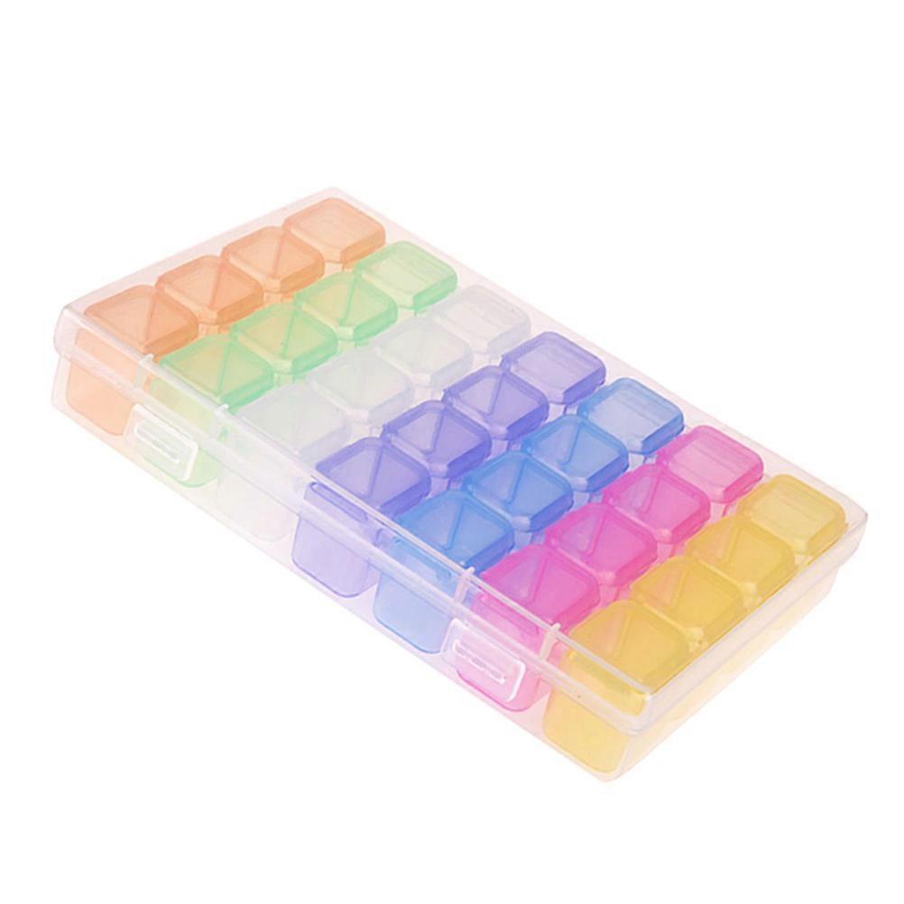 Mini Jewelry Container Storage Case Empty Storage Travel 6.7×4.3×1.2in Colorful 1Pcs