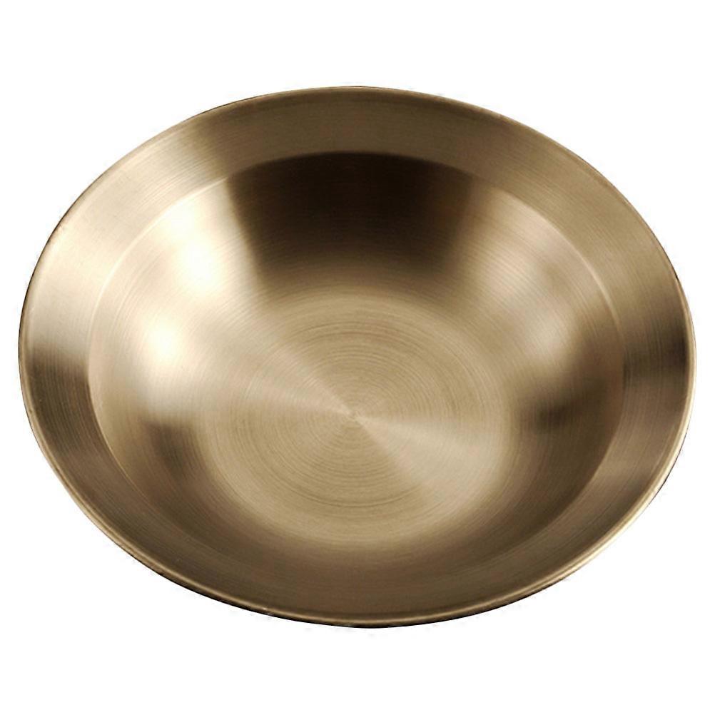Golden Stainless Steel Dinner Plate for Home Use Easy to Clean and Maintain Practical Size