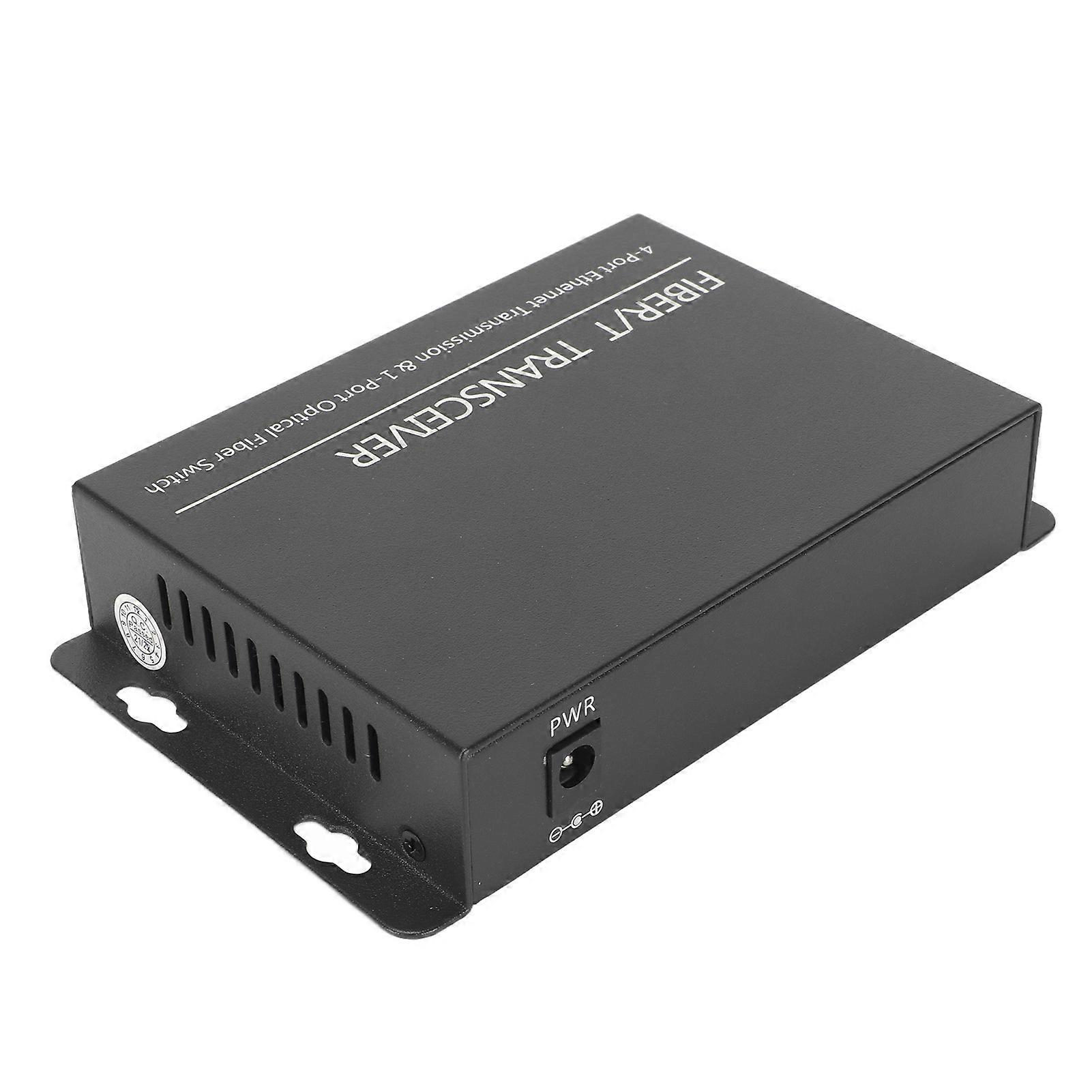 SFP Fiber Media Converter 1 Optical Port 4 Electrical Port Up To 120km RJ45 Port Ethernet Fiber Switch 100‑240V EU Plug 