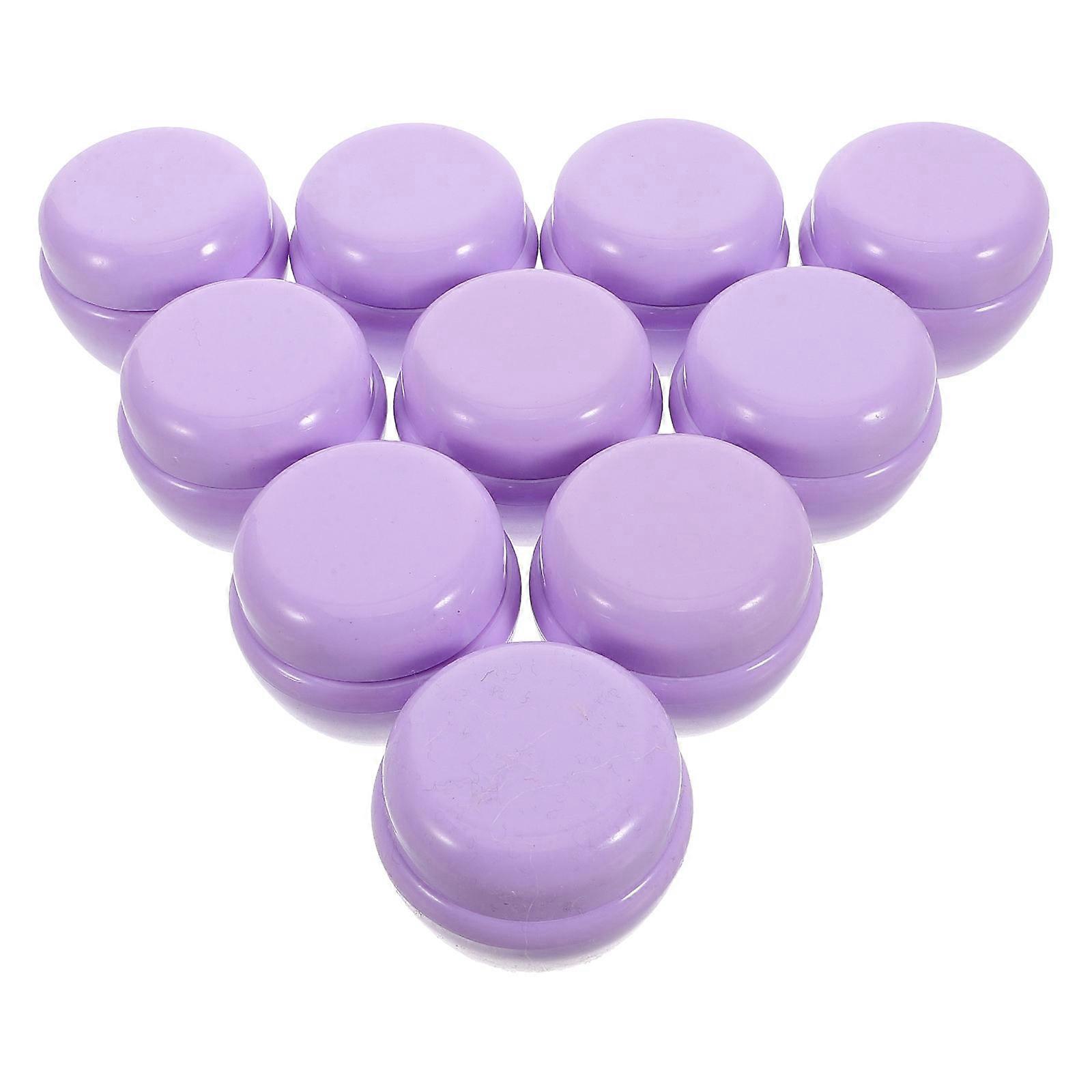 Purple Plastic Cream Jars with Sealed Lids for Storage Use Beautiful Mushroom Shape Lightweight and Durable 30g