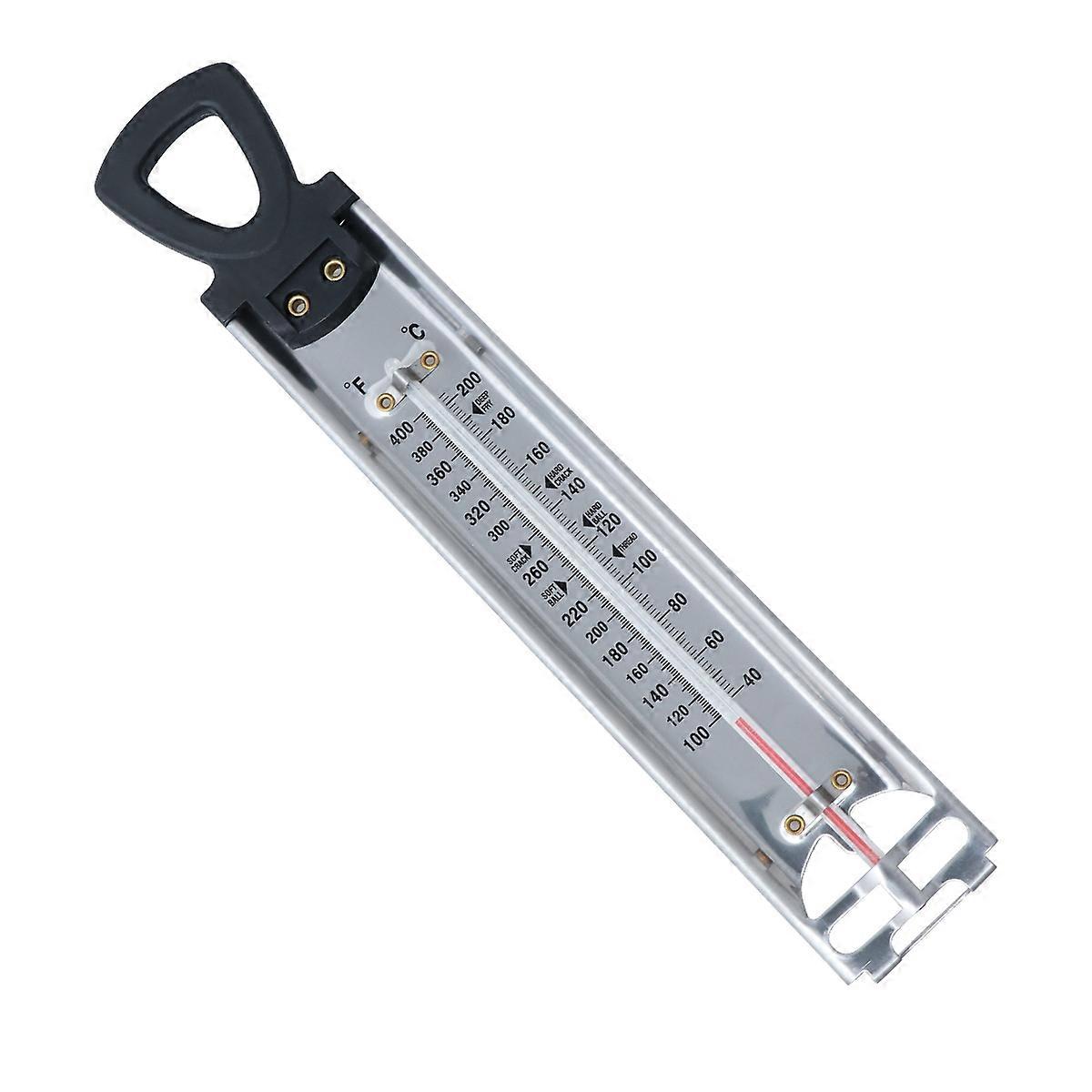 Professional Candy Making Thermometer Double Scale Display Sugar Temperature Gauge Household Cooking Baking 5x30cm Rectangular Shape 2Set