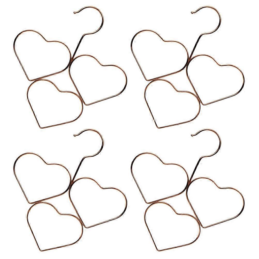 围巾衣架用于壁橱心形衣架保持配件整洁家居整理乔迁礼物 4 件