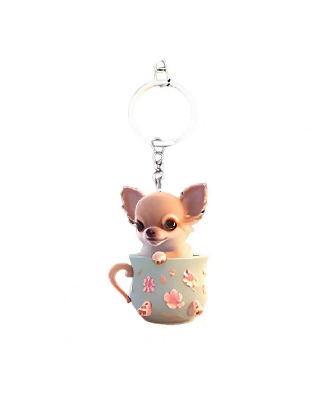 Rearview Mirror Car Pendant Hanging Pendant Flat Dog Car Ornament Acrylic