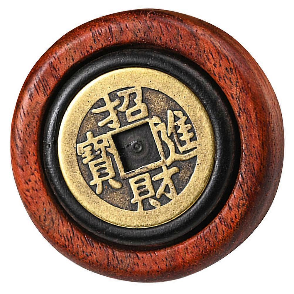 Multi Colored Rotating Coin Wooden Craft For Office Ornament Featuring Traditional Chinese Style 1Set