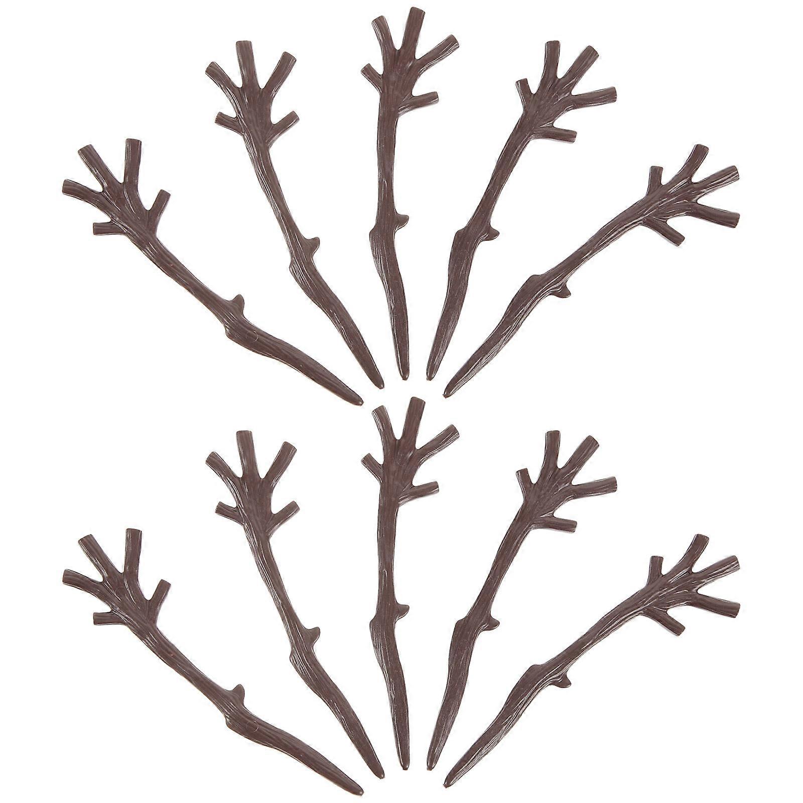 100pcs Handmade Snowman Hands Plastic Antlers DIY Christmas Decoration Craft Accessories Lightweight Festive Tree Twigs Holiday Ornaments