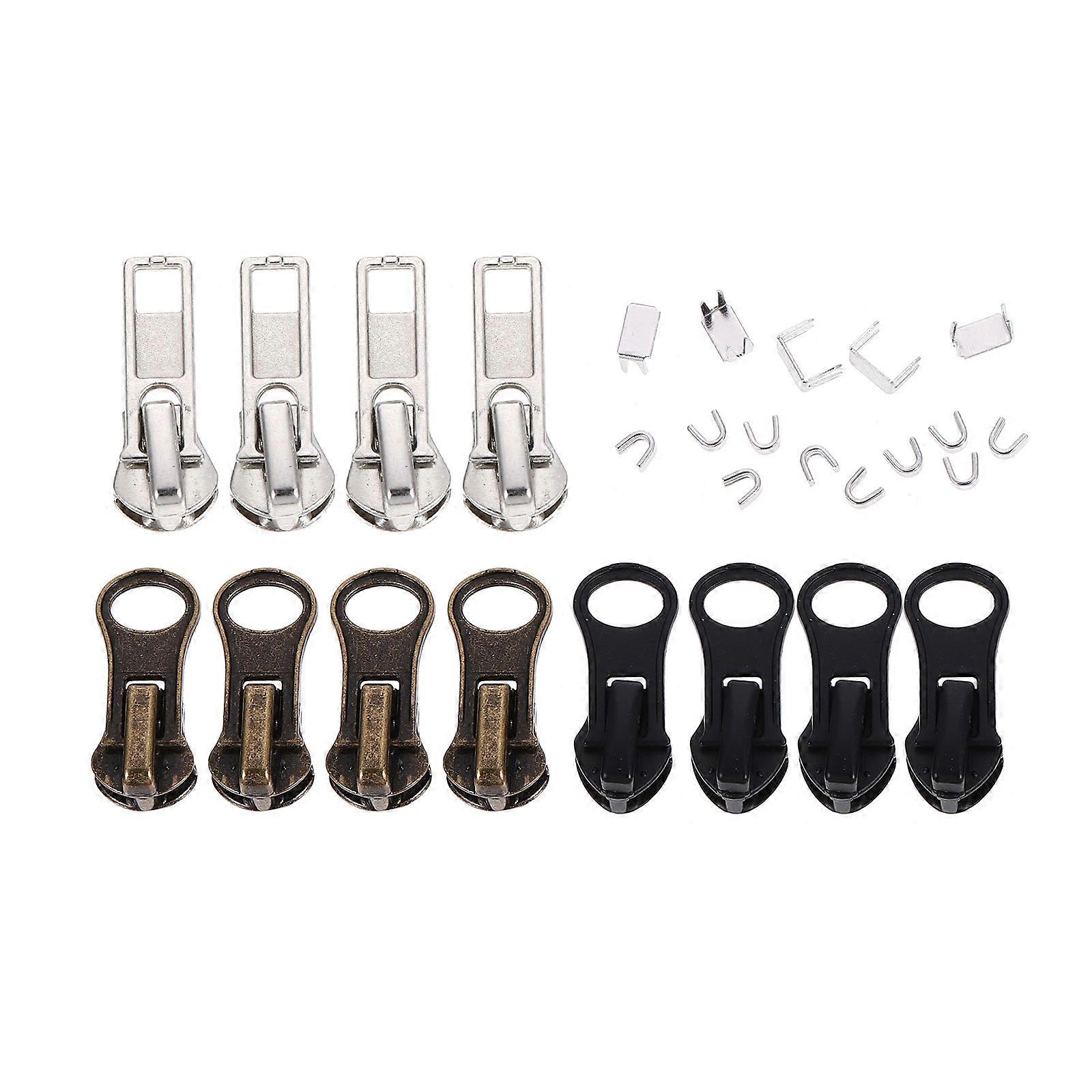 Metal Zipper Slider Kit For DIY Projects And Everyday Use Assorted Color Repair 27Pcs