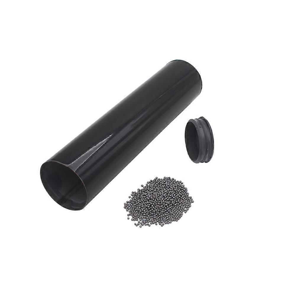 Portable Stainless Steel Cylinder Sand Shaker Musical Rhythm Percussion Instruments(Black)