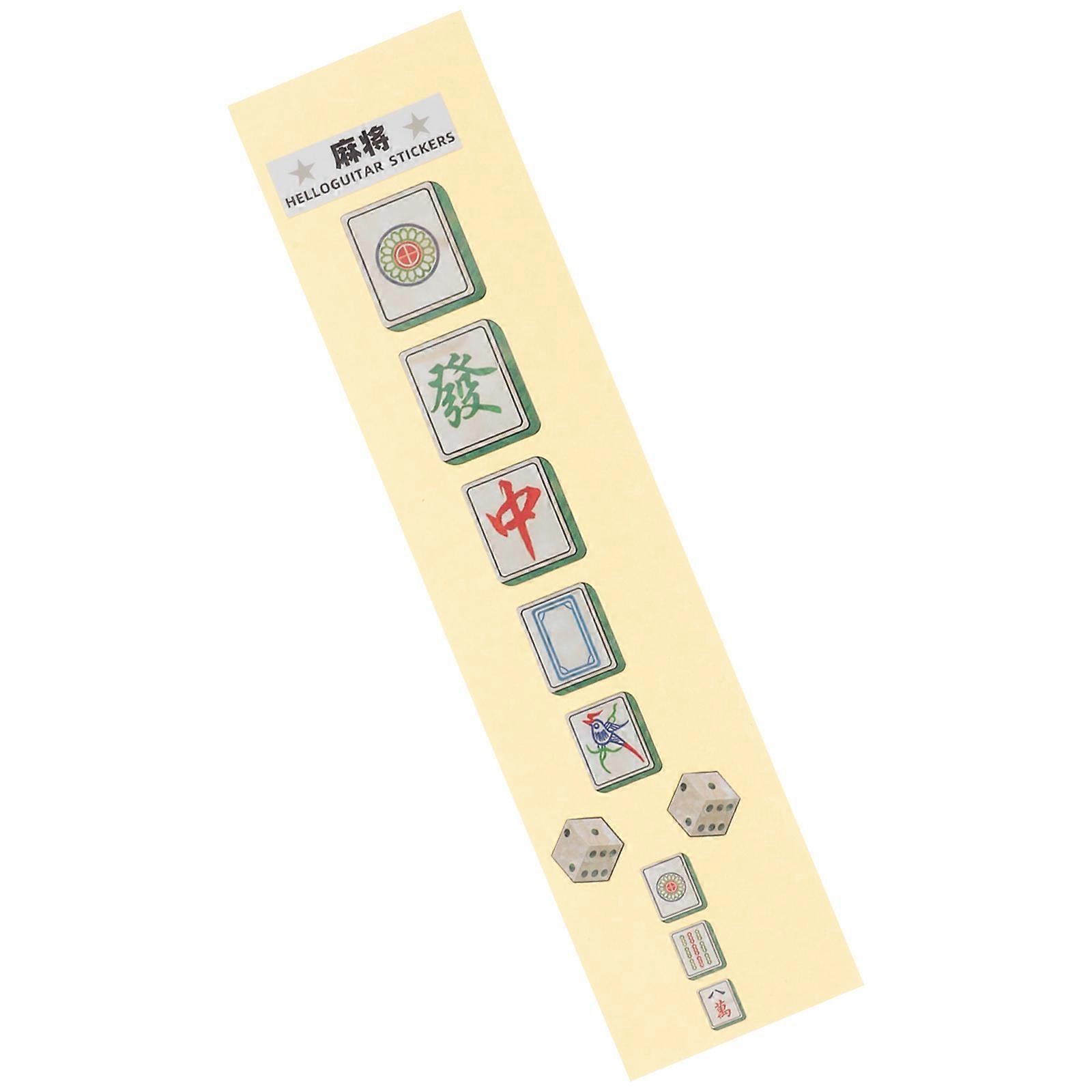 Guitar Fretboard Stickers with Mahjong Pattern Self Adhesive for Musical Instruments and DIY Use 1