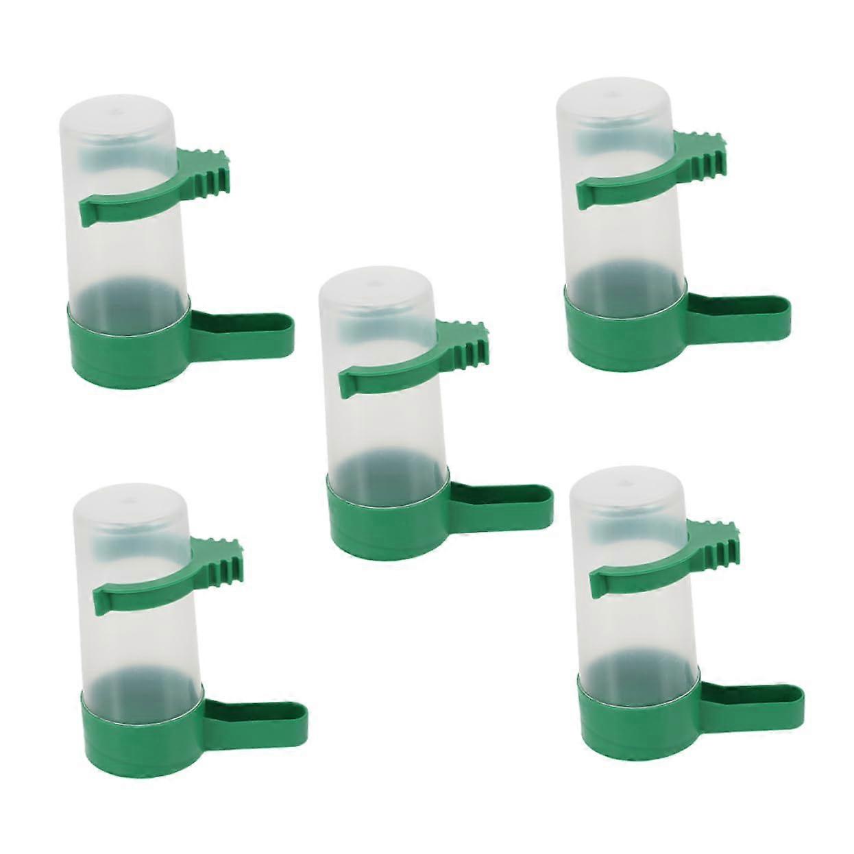 5 Pieces Automatic Bird Water Dispenser for Budgies and Parrots, Leak-Proof Drinking Container for Small Pets Like Hamsters and Canaries