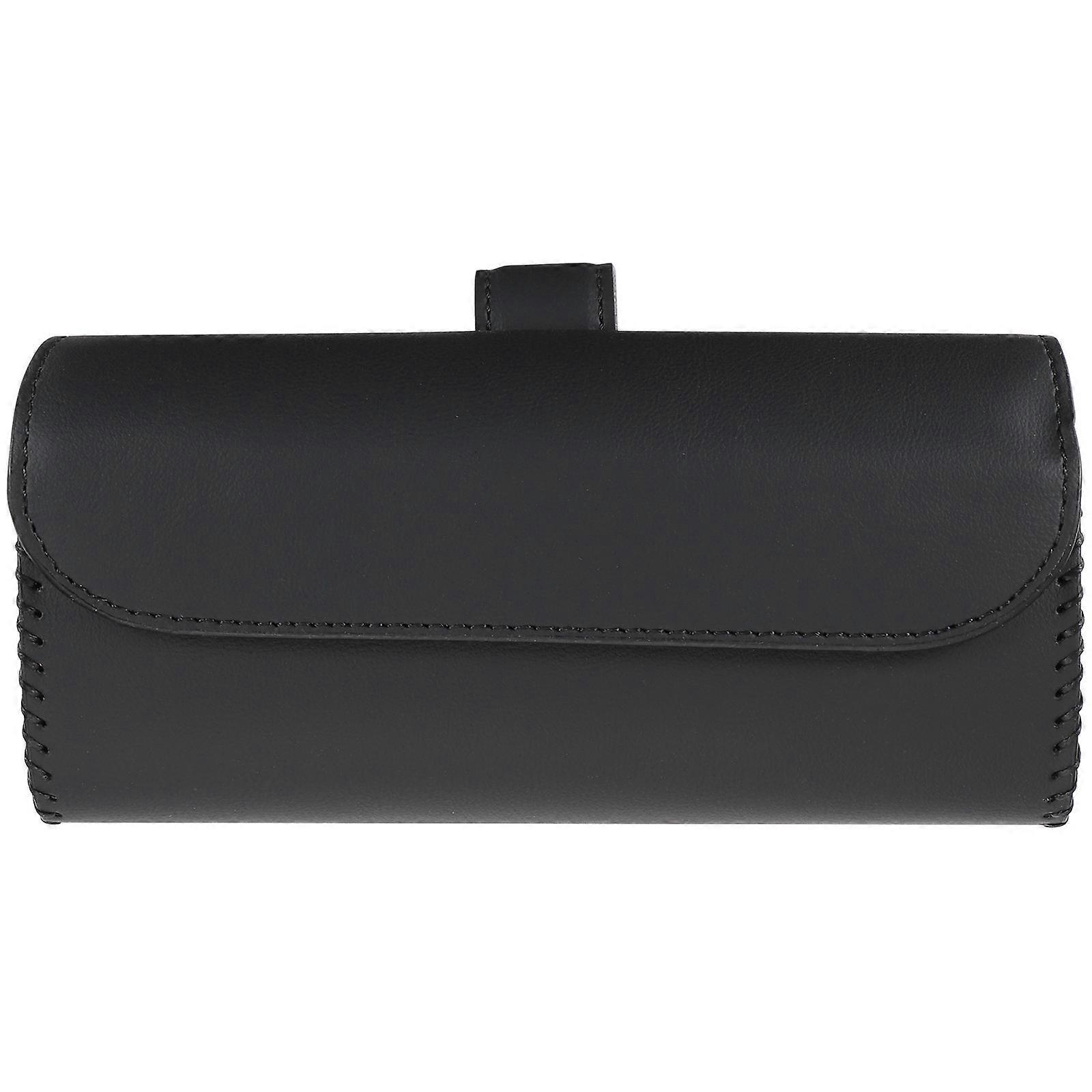Sunglasses Case For Car Visor Practical Driving Accessory 1Set Rectangular PU皮