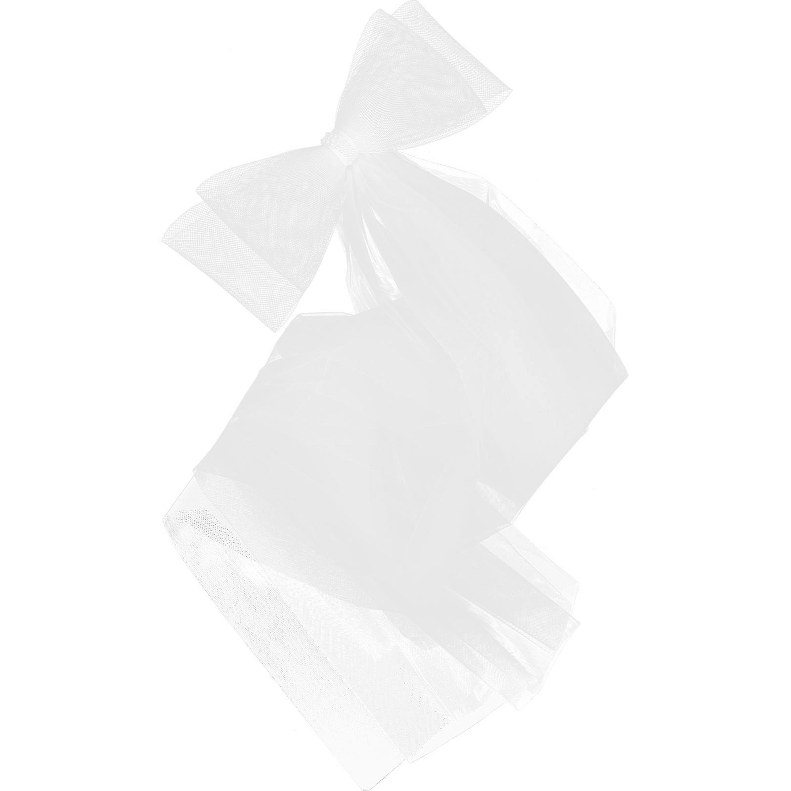 Elegant Bridal Veil Bow Shape Veil For Brides Designed For Wedding Ceremony In White With Comfortable Fit 1Pack