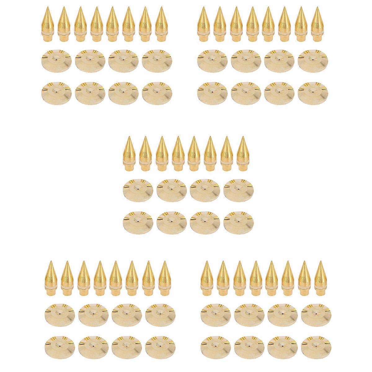 40 Pairs 6 x 36mm Copper Speaker Spike Isolation Stand + Base Pad Feet Mat Speaker Isolation Speaker