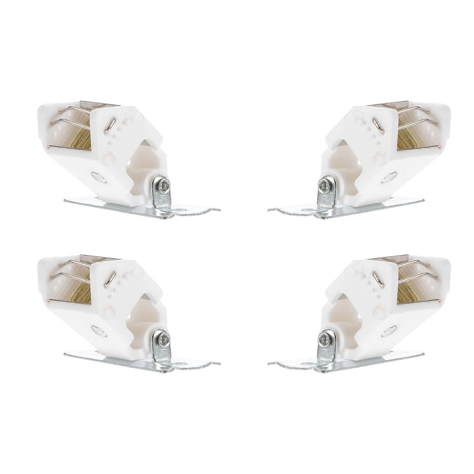 Practical White Curtain Cord Locks for Home Use 4 Sets Easy Install Fits Standard Rods