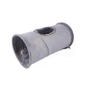 High Quality Foldable Cat Tunnel Wrinkle Durable Suede Cat Toy Play Indoor Hideout With Ball Hole Easy To Carry