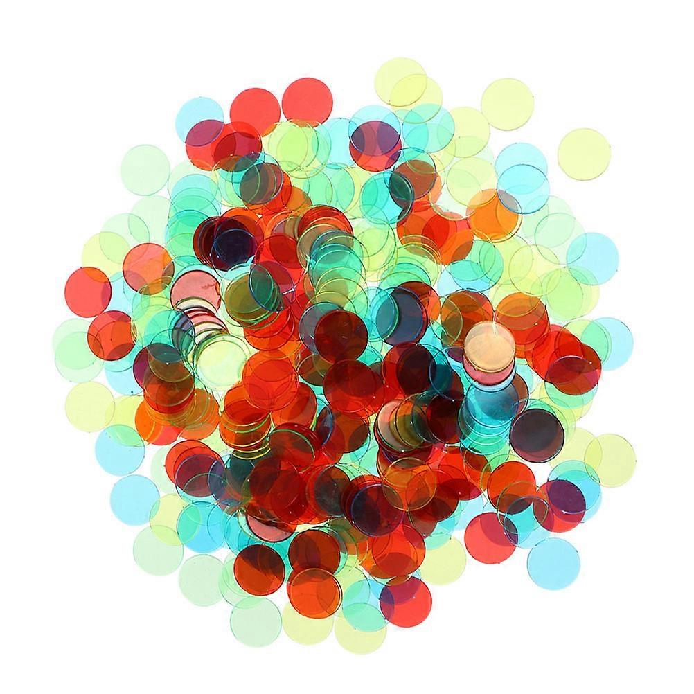 240pcs Plastic Chips Counting Counters for Games Math Learning Assorted Transparent Game Markers