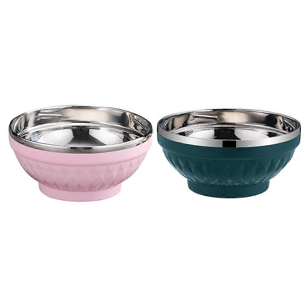 Stainless Steel Food Storage Bowl with Large Capacity and Smooth Surface for Household Use Assorted Color