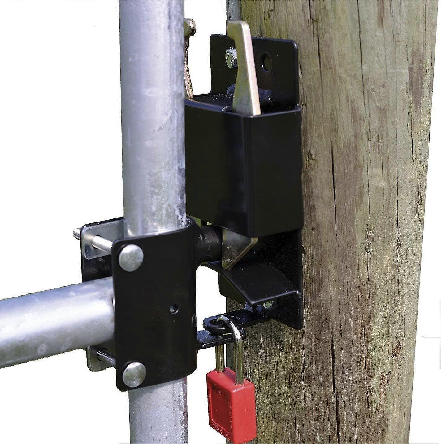 Two-Way Lockable Livestock Gate Latch for Farms, Pet Cages, Fences, & Stables